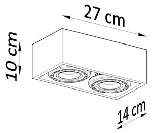 Sollux SL.0916 - Stropné svietidlo QUATRO 2xGU10/40W/230V buk