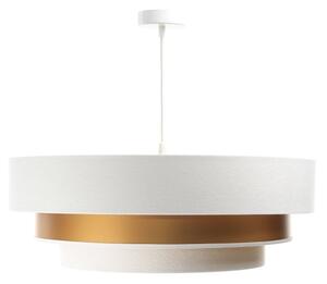 Luster na lanku TRINITI 1xE27/60W/230V biela/zlatá