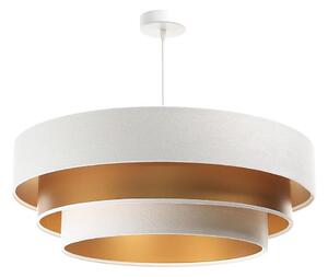 Luster na lanku TRINITI 1xE27/60W/230V biela/zlatá