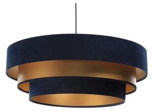 Luster na lanku TRINITI 1xE27/60W/230V modrá/zlatá