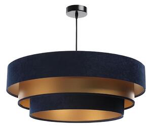 Luster na lanku TRINITI 1xE27/60W/230V modrá/zlatá