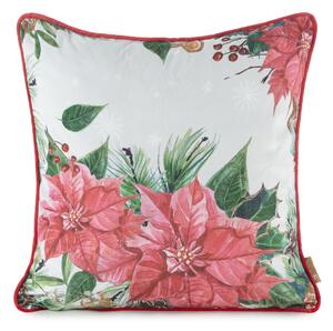 Metráž VIANOČNA OBLIEČKA NA VANKÚŠ JINGLE 45X45 CM ČERVENÁ
