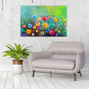 Obraz - Abstraktné kvety (90x60 cm)