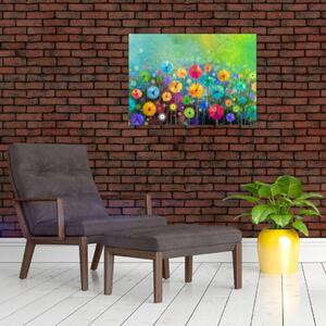 Obraz - Abstraktné kvety (70x50 cm)