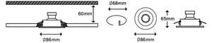 Briloner 7182-032-SADA 3xLED Stmievateľné kúpeľňové svietidlo 1xGU10/5W/230V IP23