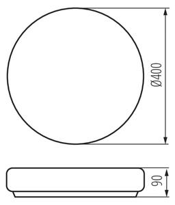 Kanlux 8814 - Kúpeľňové stropné svietidlo PERAZ 2xE27/15W/230V pr. 40 cm IP44