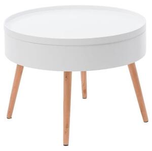 ModernHome Okrúhly konferenčný stolík s úložným priestorom, 60 cm