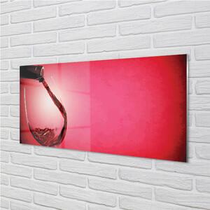 Sklenený obklad do kuchyne Červené pozadie sklo na ľavej strane 100x50 cm