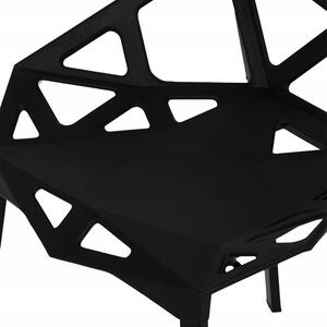 ModernHome Súprava moderných jedálenských stoličiek - čierne, 4 ks