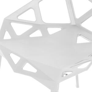 ModernHome Súprava moderných jedálenských stoličiek - biele, 4 ks