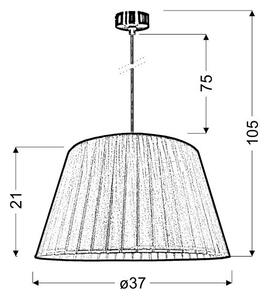 Luster na lanku TIZIANO 1xE27/60W/230V čierna