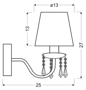 Nástenná lampa RUTI 1xE14/40W/230V