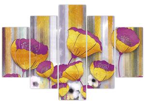 Obraz - Ilustrácie kvetov (150x105 cm)