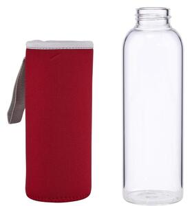 SMOOTHIE Fľaša s pouzdrom 500 ml - červená