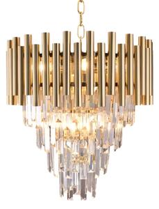 Krištáľový luster na reťazi MADISON 9xE14/40W/230V zlatá