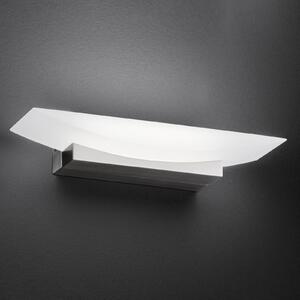 Nástenné LED svietidlo Bowl TW, šírka 30 cm, nikel, Hliník / sivá / zinok, Obývacia izba / jedáleň, kov, Moderný, Nástenné svietidlo