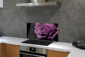 Nástenný panel  purpurová ruža 100x50 cm