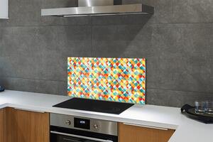 Sklenený obklad do kuchyne farebné vzory 100x50 cm