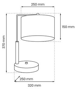 Stolná lampa ULTIMO 1xE27/60W/230V čierna