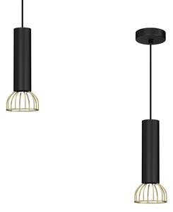 Luster na lanku DANTE 1xGU10/25W/230V čierna/zlatá