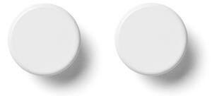 Háčiky na stenu Knobs White - set 2 ks