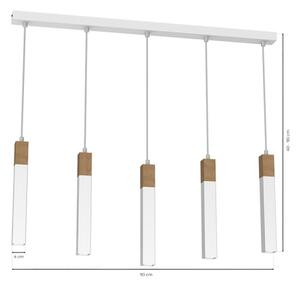 Luster na lanku SOLO 5xGU10/MR11/40W/230V biela