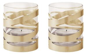 Svietniky Tangle Brushed Brass - sada 2 ks