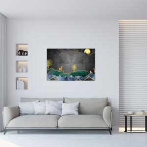 Obraz - Horská scenéria (90x60 cm)