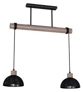 Luster na lanku ERIK 2xE27/60W/230V hnedá/čierna