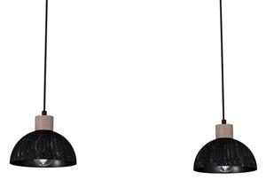 Luster na lanku ERIK 2xE27/60W/230V hnedá/čierna