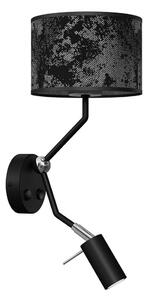 Nástenná lampička SATINO 1xE27/40W/230V + 1xGU10/MR11/7W čierna/šedá