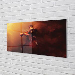 Nástenný panel  Ľudia tancujú v daždi dym 100x50 cm
