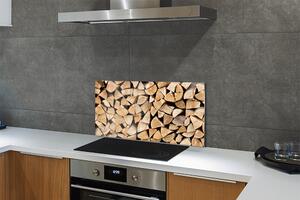 Sklenený obklad do kuchyne Wood zloženie paliva 100x50 cm