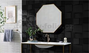 Obkladové panely 3D PVC TETRIS čierny D098B, cena za kus, rozmer 500 x 500 mm, , IMPOL TRADE