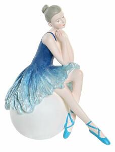Dekoratívne postava DKD Home Decor Modrá Romantický Tanečnica baletu 8,5 x 13 x 14,5 cm