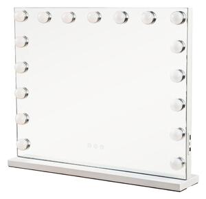 Brilagi - LED Stmievateľné make-up zrkadlo HOLLYWOOD LED/15W/230V 60x50 cm biela