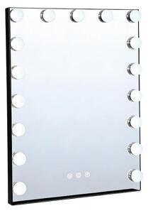 Brilagi - LED stmievateľné make-upové zrkadlo HOLLYWOOD LED/15W/230V 55x70 cm čierne