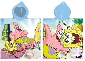 Carbotex Detské pončo 55x110 cm - Sponge Bob a Patrick