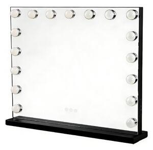 Brilagi - LED stmievateľné make-up zrkadlo HOLLYWOOD LED/15W/230V 60x50 cm čierne