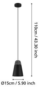 Eglo 99544 - Luster na lanku CANTERRAS 1xE27/40W/230V