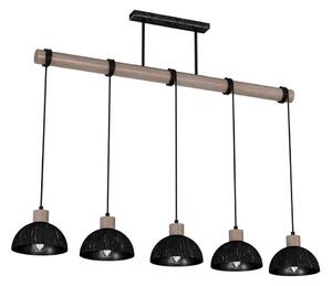 Luster na lanku ERIK 5xE27/60W/230V hnedá/čierna