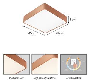 Brilagi - LED stropné svietidlo POOL LED/36W/230V 3000/4000/6000K 40x40 cm bronzové