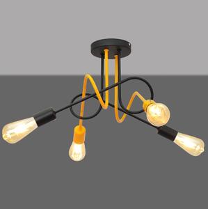 Prisadený luster OXFORD 4xE27/15W/230V čierna/žltá