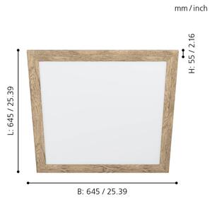 Eglo 99436 - LED stropné svietidlo PIGLIONASSO LED/32W/230V 645x645 mm