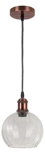 Brilagi - LED luster na lanku RETRO GLASS 1xE27/60W/230V pr. 25 cm medená/priehľadná