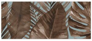 Obraz - Palmové listy, Aquarel (120x50 cm)