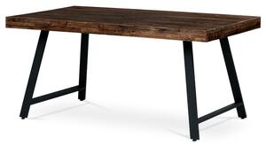 Jedálenský stôl OTOMAR borovica/čierna, 160x90 cm