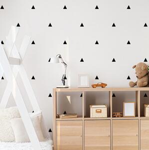 Textilná nálepka do detskej izby - Trojuholníky v čiernom dizajne 30 x 90 cm, DS-N028