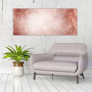 Obraz - Ružová mandala (120x50 cm)