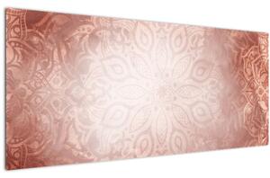 Obraz - Ružová mandala (120x50 cm)